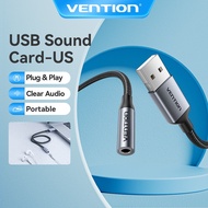 Vention USB External Sound Card Single to Dual Audio Adapter US Standard for Laptops/Gaming Consoles