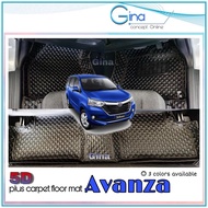 Toyota Avanza 2005-2018 5D Plus Carpet Floor Mat