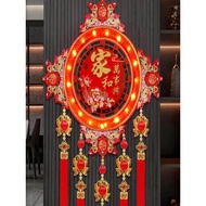 [48H Shipping] High-end Glowing New Year Hanging Decoration Colorful Flashing Light Plug-in Style Ne