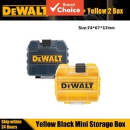 One Set  DEWALT Yellow Black Mini Storage Box Authentic Original Drill Bit Box Stackable Hard Shell 
