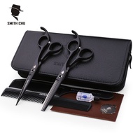 Set of Flat Shears and Thinning Shears Tools for Hairdressing, Haircutting, Bangs, Salon Hairdressin