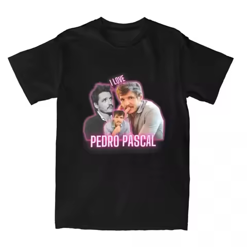 2025 summer Bootleg Pedro Pascal 2D T Shirt Vintage T Shirt Unis Streetwear Short Sleeve Pedro Pasca