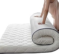 Memory Foam Mattress Foldable Japanese Floor Mattress - Twin Size Futon Mattress Roll Up, Foldable Tatami Mat, Camping Mattress, And Couch Mattress Pad Guest Mattress (Color : White, Size : Full)