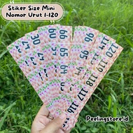 Mini Size Massage Number Sticker 1-120 Mini Size Number Sticker/ 1-120 Number Sticker/ Massage Numbe