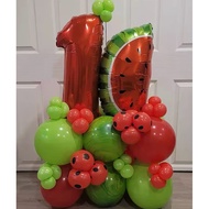 MERAH 53pcs RED 1/2 NUMBER WATERMELON STAND BALLOON PACKAGE