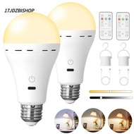 17JDZBISHOP USB Led Bulb, Cordless 3 Color Remote Rechargeable Light Bulb, Dimmable Smart with Timin