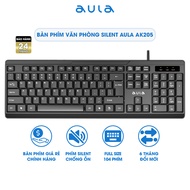 AULA AK205 Silent Office Keyboard Full Size 108 Silent Keys Genuine USB Wired