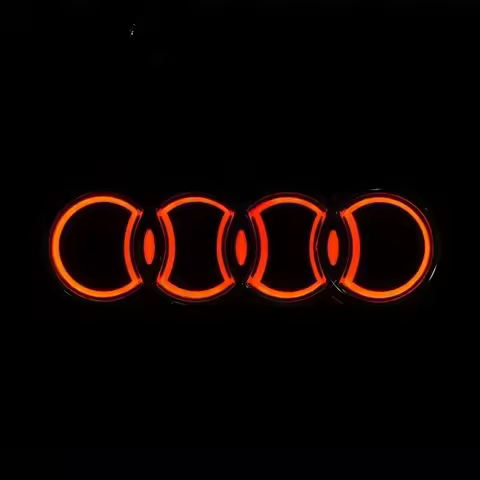 2025 Hot 18*5.8CM 5D logo LED car trunk logo lamp is suitable for Audi A3A45A 7A8S3 S4 S5 S6 S7 Q3 Q