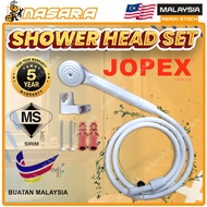 Nasara JOPEX JPS02W PVC Hand Shower Set Handheld Shower Head Set With Flexible Hose & Bracket / Paip