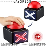 LAYOR1GG Red Game Buzzer, ABS with Sound Light Game Answer Buzzer, Durable Sounding Toy Trivia Quiz 