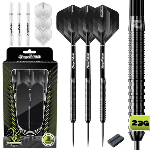MageRabbit Pegasus Professional 90％ Tungsten Steeltip Darts Set Available in 23 Gram with Flights, S