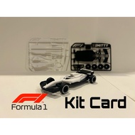 Formula 1 Exclusive Kit Card | F1 Miniature Car Assembly | Table Racing Car Model Kit | Collector & 