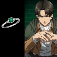 < Attack on Titan > Levi Ackerman Zircon Ring Anime Merchandise Game cos Birthday Gift #G5. 28d #