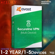 Avast SecureLine VPN 1ปี/1-10 เครื่อง (Windows,Mac,iOS,Android)
