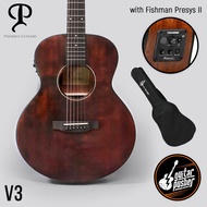 Phoebus Pg-01E V3 Solid Top Gs Mini Travel Acoustic-Electric Guitar with Gigbag