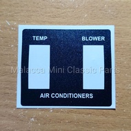 Classic Mini Cooper Mini Rover Mini Austin Aircond Label Sticker