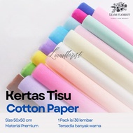 TISSUE PAPER Korean Cotton Paper Tissue Cotton Paper Non Woven Flower Wrapping Tissue Paper Bouquet 