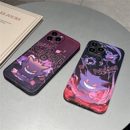 Case iPhone 12 11 13 Soft Silicone IMD Cover iPhone 11 12 13 Pro Max XR X XS MAX Cute Cartoon Gengar Casing iPhone 11 Pro Max Cover