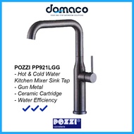 Pozzi PP921LGG Gun Grey Kitchen Sink Mixer Tap