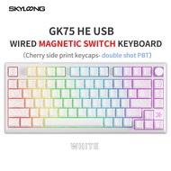 SKYLOONG GK75 HE new keyboard Hall effect 8KHz polling rate 0.01 accuracy new translucent keycap dye