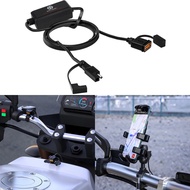 Motorcycle Handlebar Charger Waterproof SAE Version Configuration Dual USB Port USB Motorcycle Charg