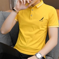 M-5XL Lapel Polo Shirt for Men Summer Short Sleeve Tops Men Business Casual Youth Tops Korean Fashion Clothing Polo Shirt Men