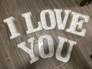 (可即日面交) 求婚道具 情人節 週年慶道具 I Love You 燈牌 LED