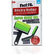 JML FastFit Sticky Roller for Lint, Fluff &amp; Pet Hair Removal 2 Pack Large &amp; Portable