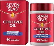 Seven Seas Cod Liver Oil High Strength with Omega 3 Plus Vitamins D & E 120 Capsules