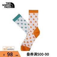 北面（The North Face）运动袜男女通用款户外吸湿透气秋季上新|5FXR 81P/橘色/绿色 S