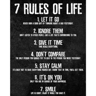 Rules of Life Motivational Poster Printed On Premium Cardstock Paper Sized X Inch Perfect Print For 