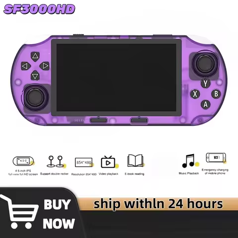SF3000HD Retro Handheld Video Game Console Linux System 4.5 Inch 854*480 IPS Screen 3000mAh Portable
