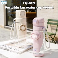 FQUAN Portable Fan Water Cup 690ml Sports Bottle Student Dedicated Spray Cup Gift