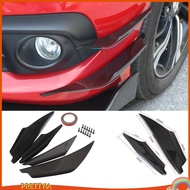 [PrettyiaSG] Universal Car Front Bumper Fin Body Canards Splitter   Trim Spoiler Set