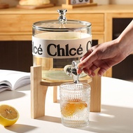 [Ready Stock] Borosilicate glass water dispenser with stand Beverage dispenser Water Cooler