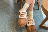 澳洲UGG小羔毛厚底拖鞋