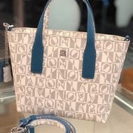 Tas bonia original monogram putih tote bag small