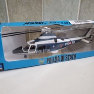 Newray Newray 1/43 Bobo Agusta AW109 Police Helicopter Model