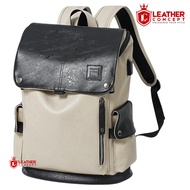 LEATHER CONCEPT Men's LEATHER Backpack - Men's LEATHER Backpack - ULTIMATE WHITE Men's Backpack Men'