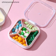 shi Mini Pill Box Weekly Medicine Pill Box Rotag Pill Box Case Splitter Pill Organizer Portable Travel Day Pill Container Case nn