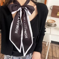 Scarf with bow tie shirt size 9x158cm