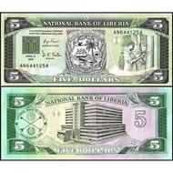 Liberia 1991 5 Dollars UNC (P-20)