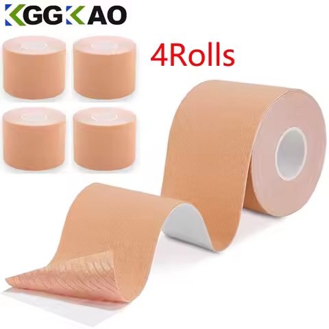 4 Roll Kinesiology Tape,5cm X 5m Waterproof Athletic Tape,Uncut Kinetic Tape,Elastic Muscle Tape,Spo