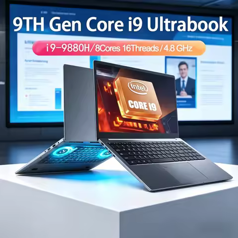 In Stock 15.6 Inch Laptop i9-12900H/i9-10885H Windows 11 Pro 2DDR4 2M.2 SSD Fingerprint Unlock Busin