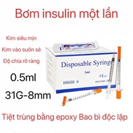 0.5ml31G-8mmDisposable insulin syringe small size 0.5ml 31G-8mm sterile independent injection needle