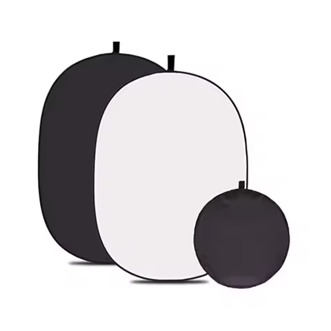 60x90cm 2 in 1 white black Reflector Backgrounds Portable Chroma Key Collapsible Reversible Photogra