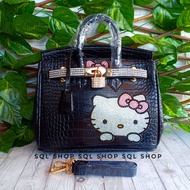 SQL SHOP Black croco bag hello kitty bling bling | BAG IMPORTEDWanita