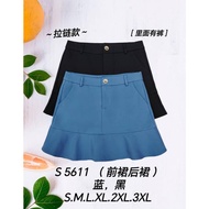 [Ready Stock] Good Quality 68 Brand 68牌子 Skirt with Pant 裤裙 Waist Zip 拉链裤头 前裙后裙 S 5611