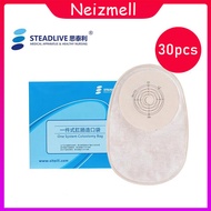 30pcs Disposable Colostomy Bag High- Quality Ostomy Pocket One-piece Closed Stool Bag Care Stoma Care Bags