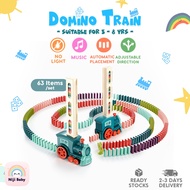 Kids Toys Automatic Domino Laying Train Musical Educational Toy | Mainan KeretaApi Menyusun Block Do